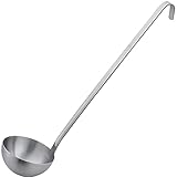 Vollum de cucharón pesado de acero inoxidable de 8 onzas (3,9' Bowl Diameter, 15,1' Handle Length) plata