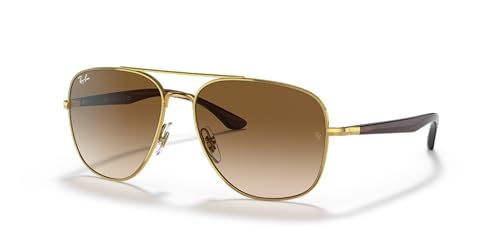 Ray-Ban Unisex Sunglasses Arista Gold Frame Brown Lenses 56MM