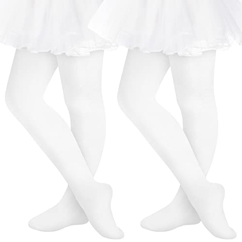 Olreco 2 Pairs Toddler Tights for Girls Dance Tights Ultra-Soft Toddler Ballet Stockings Baby Girl Stockings Baby Leggings