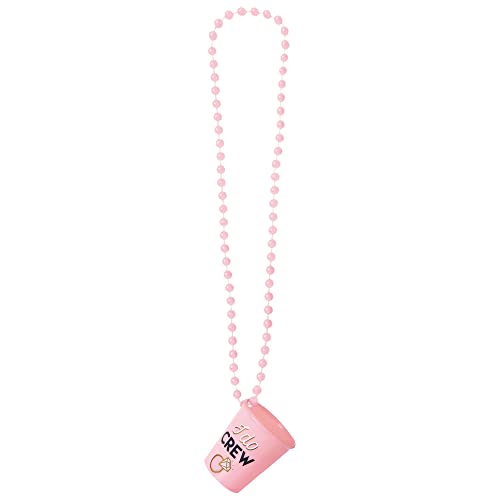 I Do Crew' Pink Shot Glass Necklaces (20