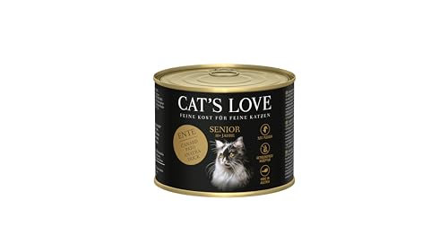 Cat'S Love | Alimento Húmedo para Gatos | Variedad Latas | 18 x 200 Gr | Sin Cereales ni aditivos Artificiales (18x200Gr, Pato Senior)