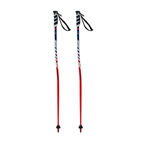 Swix Junior WC Pro Super G Lightweight Durable Alpine Skiing Poles with Downhill Basket, 115
