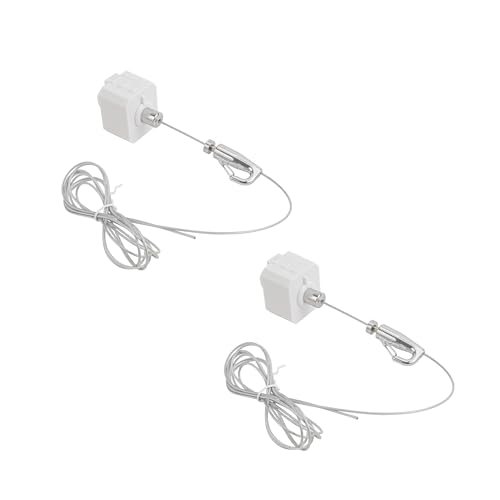 Image of Kiven Picture Hanging Kit, H-type Track System Adapter with Hook and Cord, Picture Rail Hooks for Wall Picture, Exhibition,Photograph,Decor,2 pack