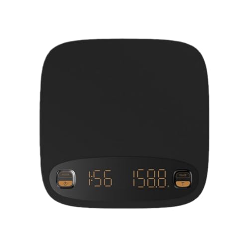 NYHGOXM �L�b�`���X�P�[�� �͂��� �f�W�^�� 0.1g �����x �d�q�� �v�ʊ� ���� ���� �R�[�q�[�X�P�[���p LED�^�b�`�X�N���[�� �^�C�}�[�t�� �P�ʐؑ� (g/oz/ml) �V���R���J�o�[ �L�b�`�� �X�P�[�� (�u���b�N)