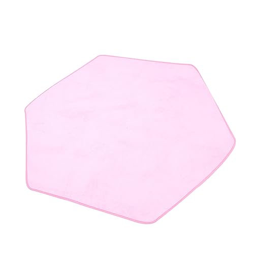 SOLUSTRE 1pc Room Hexagonal Carpet Mat Non Slip Indoor Play Mat for Decorative Rug for Playroom Nursery Safe Comfortable Indoor Decoration Pink