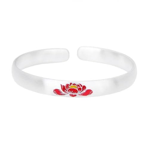 Bracelet s999 argent brûlé bleu mat givré ouvert pour look ethnique