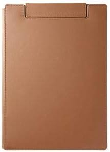 （まとめ）キングジム レザフェスUクリップボード（カバー付）A4 キャメル 1932LU 1枚【&times;5セット】