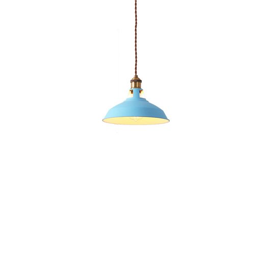 Lustre en fer haut de gamme bleu suspension élégante de plafond