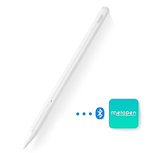 Metapen pencil A11 Compatible iPad 2018-2022, 2X Faster Charging, Bluetooth Hotkey, Palm Rejection, Tilt Sensitivity iPad Stylus Pen Compatible iPad Pro, iPad 6th~9th, iPad Air 3rd-5th, iPad Mini 6th