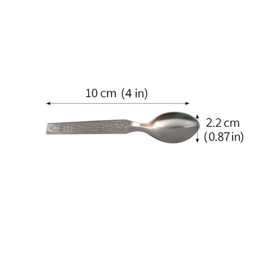 Mini Stainless Steel Spoons Set of 12 Small Spice Box for Kitchen Masala Dabba Tiny Metal for Salt, Sugar, Spices & Condiments Durable, Rustproof, Easy to Clean Mini Serving Spoons
