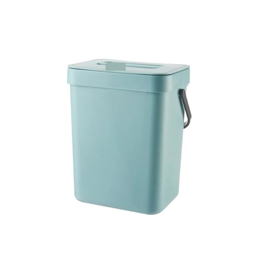 Wiszący kosz kuchenny, Can duża łazienka naścienna do użytku domowego z pokrywką akcesoria kosza na śmieci biurko(Blu)