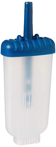 Tovolo Groovy Popsicle Molds (Set of 6) - Mess-Free Plastic Ice Pops with Reusable Sticks & Drip-Guard for Freezer Snacks/Dishwasher-Safe & BPA-Free,Blueberry