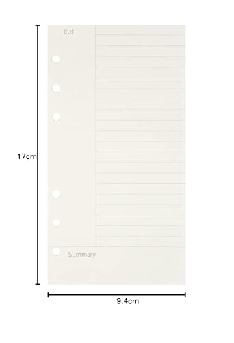 Image of Zelten Loose Leaf Punched Paper Refills Paper for 6 Hole Binder Personal Organizer Diary Notebook Refillable Planner (Connell,A6 /6 Hole)