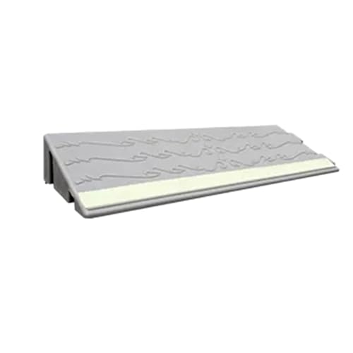 Rampa para umbral desmontable con efecto luminoso en la oscuridad, alfombra antideslizante con textura rugosa, fácil instalación, material plástico (gris, 25 x 13 x 6 cm) miniatura 1