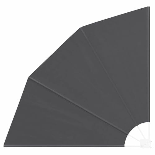 PUGYNBK Éventail de balcon pliable gris 210 x 210 cm en polyester résistant avec cadre en acier pour terrasse et jardin comme brise-vue et protection contre...
