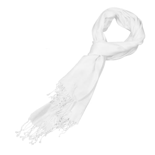 FRCOLOR Écharpe Coton Blanche Pure pour DIY Peinture Foulard et Unisexe pour Bricolage Créatif et Usage