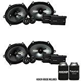 Kicker CSS68 6x8-INCH (160x200mm) Component System with .75-INCH (20mm) Tweeter, Bundle