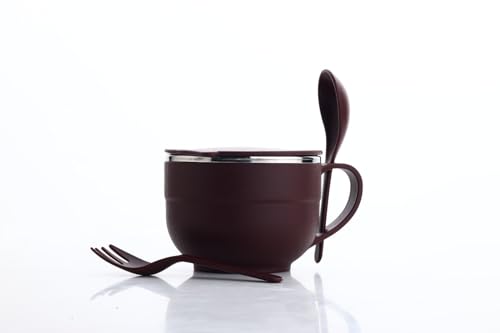 GANESH Stainless Steel Noodle&Soup Bowl with Handle&Spoon,Airtight&Leak Proof Bowl for Pasta,Soup,Rice,Maggie Food Container for Use in Kitchen,School,Office,Travel (Multicolor),500 Milliliter-500 Ml (Image - 6)