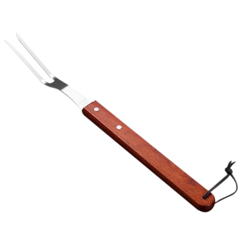 OKUMEYR Stainless Steel Bbq Skewers with Handle Reusable Grilling Forks for Meat and Vegetables for Outdoor Barbecue and Family Gatherings