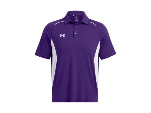 Image of Under Armour Mens Title Polo - Fast Drying SM Purple-White