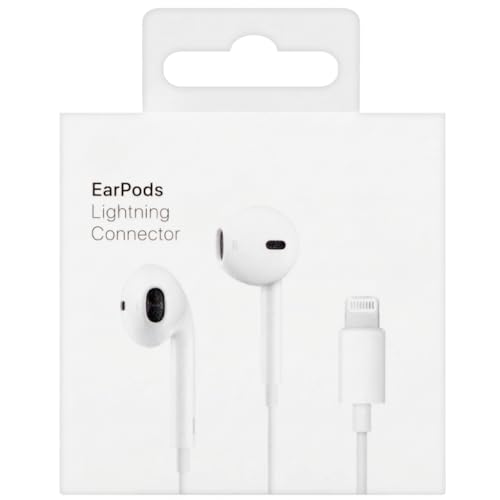 Image of Wired Eearphone with Lightning Connector, Compatible with iPhone & ipad, White, Direct Plug and Play No Bluetooth Required, for Gaming & Music, in Build Mic, Noise Cancellation
