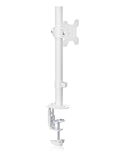 suptek Monitor Halterung für 13-27 Zoll Bildschirme Monitorständer Neigbar Schwenkbar Höhenverstellbar;Weiß MD9401W