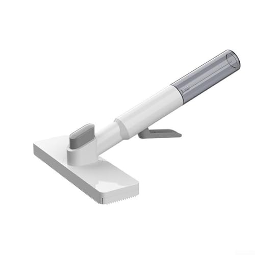 Cepillo de limpieza de microfibra compacto con botella de spray para limpieza del hogar, eficaz en encimeras de cocina, vidrio y superficies de baño (blanco)