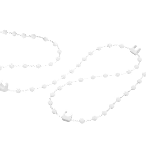 10 Meter 100 clips Vertical Blind Bottom Chain, Blind Chain Vertical Blinds Accessories, verticality blinds repair parts, White Roller Blinding Pearl Chains, for 3.5 Inch/89 mm Slats (white)