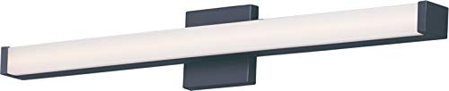 Image of Maxim Lighting Spec 30 inch Bath Vanity Light | Black Aluminum Finish | Pmma Acrylic Shade | Contemporary Indoor Light Fixture | Ideal for Bathrooms & Powder Rooms | ADA Compliant Wet Rated | 52004BK