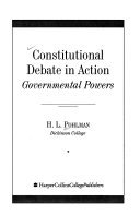 Constitutional Debate in Action: Governmental P... 0065005147 Book Cover