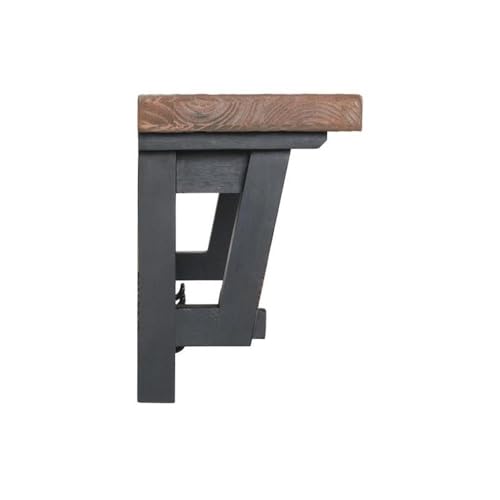 Alaterre Furniture Pomona Metal & Wood Wall Coat Hook, 48 in. Brown, Stylish Rustic Industrial Styling, 6 Strong Coat Hooks, French Cleat Hanging System, Solid Pine Wood for Years of Durability