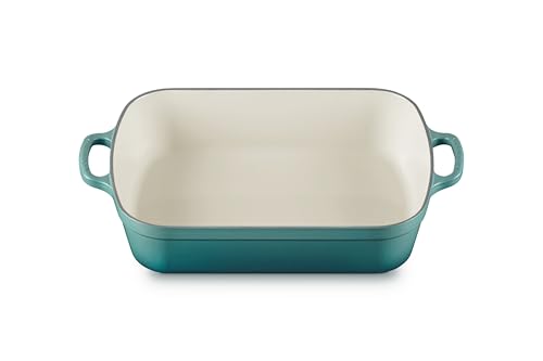 Image of Le Creuset Enameled Cast Iron Rectangular Roaster, 5.25 qt., Riviera | 5.25 qt. (9.8 inch x 13 inch)