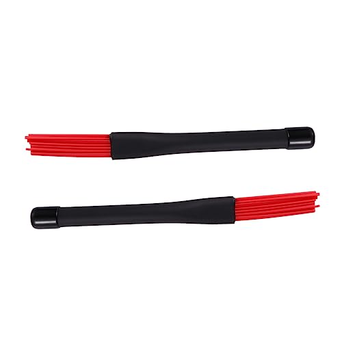 FAVOMOTO 1 Pair Retractable Nylon Drum Brush Jazz Drum Set Accessories Red Made of Sturdy Nylon for Beginners and Professionals