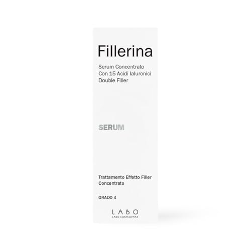 Fillerina 15HA Concentrated Anti-Aging Serum Filler Effect for Deep Wrinkles Intensive Facial Treatment Plumping and Hydrating Effect Grade 4 30 ml