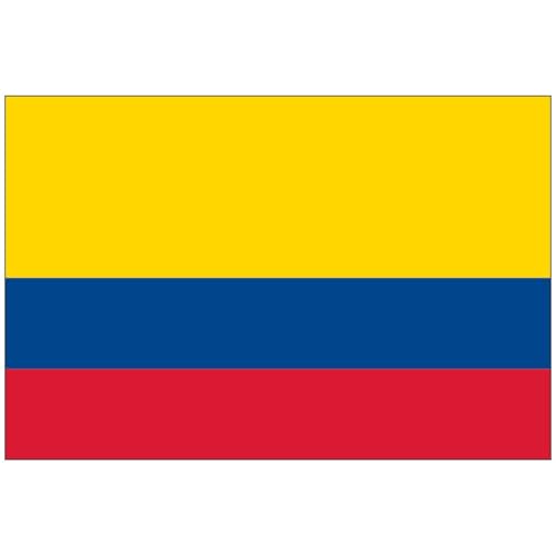 Image of Set of 5 National Flag Themed Sticker Decal of Flag, Country Map, Circular Shape, Heart Shape and with USA Flag for Car, Phone, Laptop, Mug, Bottle, Textbooks (Colombia)