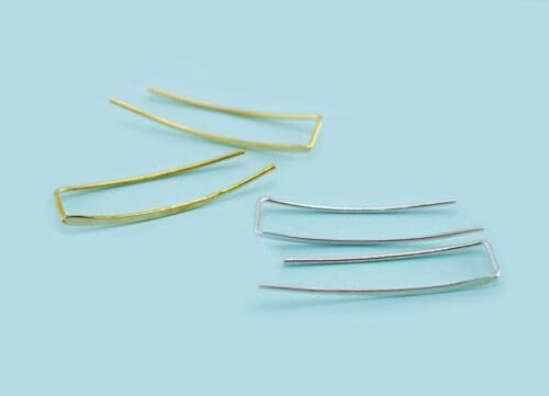 Boucles d'oreilles grimpantes en argent 925 minimalistes - 3