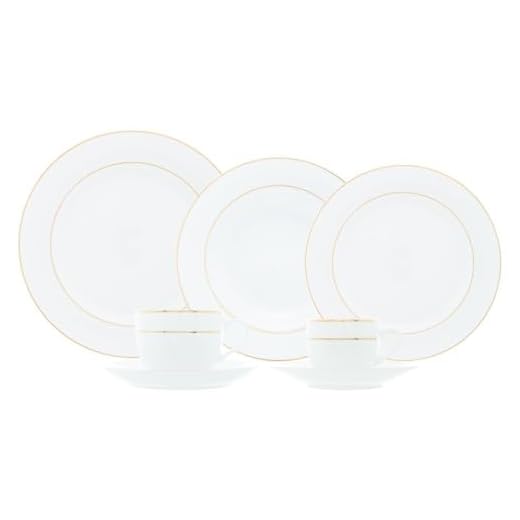 Aparelho Porcelana 42 Peças Fio de Ouro