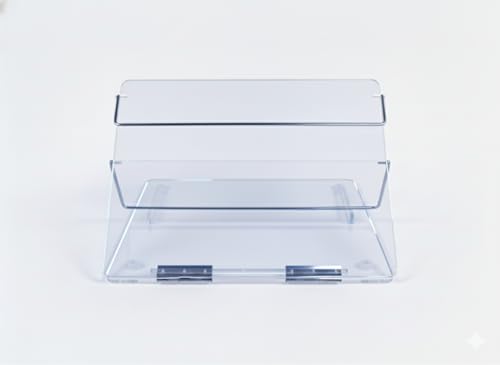LUVYANSH Table Top Elevator(P.S Sheet 7m.m Small Size 12*16 Inches)Adjustable In-Line Document Holder Ergonomic Slanted Writing and Reading Stand for Desktop,Transparent Clear(Tablet & Laptop Stand)