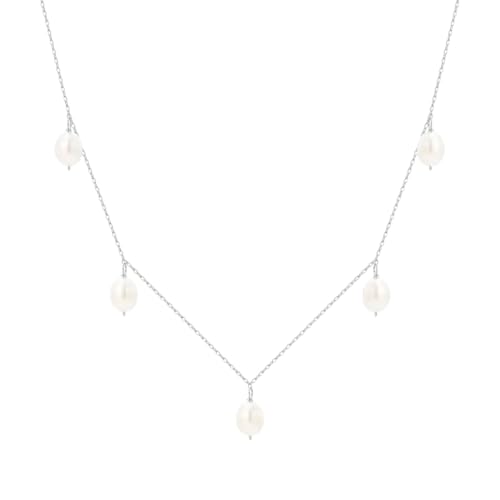 Collier de Perles d'eau Douce Idéal pour Sublimer Vos Tenues de Soirée et Accessoires Classiques