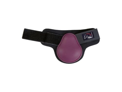 Protège-boulets HKM Premium bordeaux et noir en taille unique pour cheval