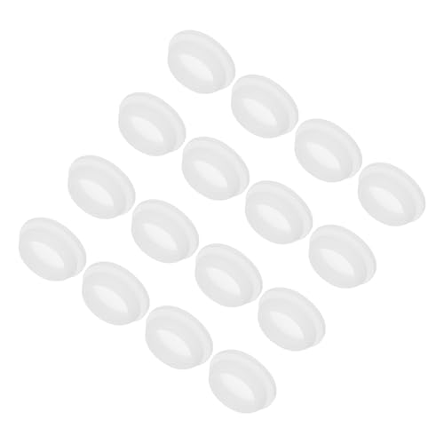 Image of MECCANIXITY 16pcs Silicone Snap in Locking Hole Plugs,25mm /1 Inch Mounting Diameter Narrow Groove Width 2mm Panel Seal Cover Round for Kitchen Bulkheads Waterproof Sealing Plugs Clear