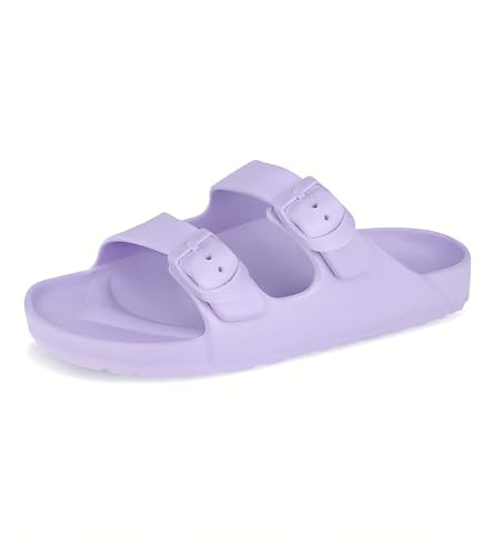 Image of Kids Slide Sandals Boys Girls Buckle Adjustable EVA Slipper Sandals