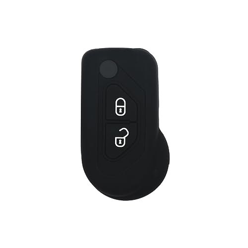 BROVACS Silicone Cover Protector Case Holder Skin Jacket Compatible with CITROEN 2 Button Flip Remote Key Fob CV4311 Black - Image 3