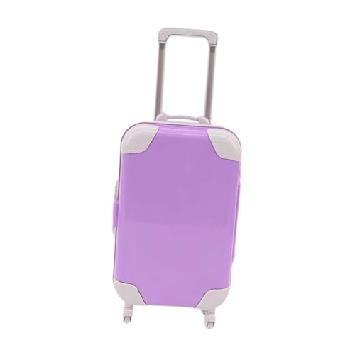 Doll Accessories Suitcase Openable Mini Trolley Case Fashion Luggage for 18 inch Doll Purple3