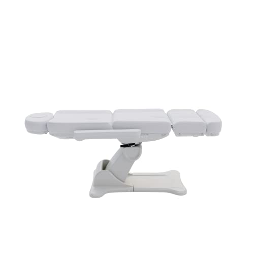 Source One Beauty Radi+ Fully Electric 4 Motor Treatment Chair With 240 Degree Bed Rotation Extendable Footrest Removable Arms Usa Salon And Spa 2246B (White) #TOP5