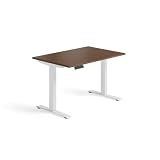 Geramöbel Schnellmontage Elektro-Hubtisch höhenverstellbar, 1200x800x730-1230, Nussbaum/Weiß