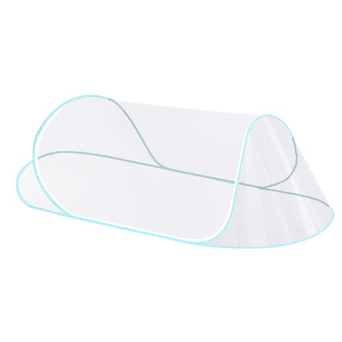 CMINGJ 大型ポップアップモスキートテント、ポータブル折りたたみ式蚊帳、ベッド、キャンプ、旅行パティオ用(78 x 31 x 22インチ) (ブルー 固定サイズ)