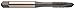 YG-1 I0 Series Vanadium Alloy HSS Spiral Pointed Tap, Steam Oxide, Round Shank with Square End, Plug Chamfer, 1/4"-28 Thread Size, H3 Tolerance