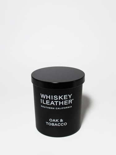 Whiskey and Leather Scented Candle - Oak & Tobacco –