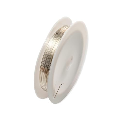 Image of 925 Sterling Silver Wire, 26 Gauge, Round, Half Hard, 3FT by CRAFT WIRE | Sterling Silver Wire for Jewelry Making, Wire Wrapping, Solid 925 Sterling Silver, 0.405mm Wire, High Quality Made in USA